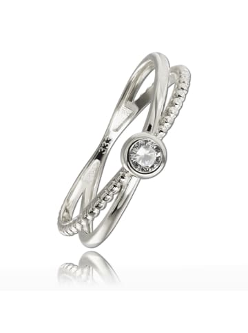 BALIA 333 Weißgold - 8 Karat Damen Ringe Crossed Fingerring 60 (19,1)