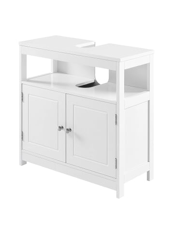 VASAGLE Waschbeckenunterschrank Siren in Weiß - (B)30 x (H)60 x (T)60 cm