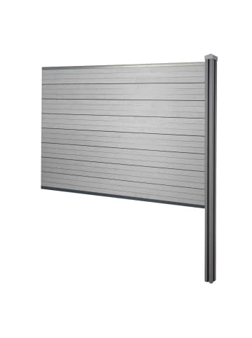 MCW WPC-Sichtschutz Savoie, Erweiterungselement, 188cm grau