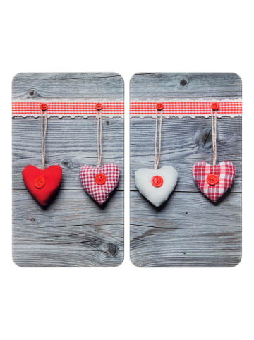 Wenko Herdabdeckplatte Universal Herzen 2er Set in Design