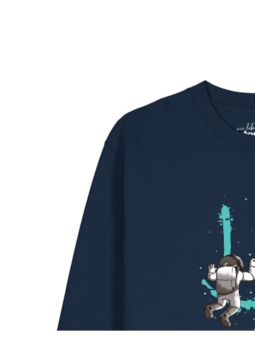 wat? Apparel Sweatshirt Graffiti Astronaut in Dunkelblau