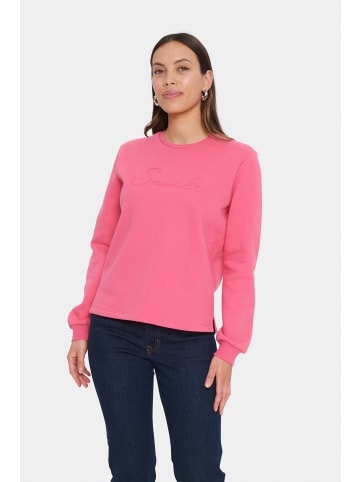 SAINT TROPEZ Sweatshirt LyonaSZ Lockere Passform in Fruit Dove