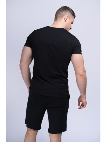Lonsdale Trainingsanzug "Moy" in Schwarz