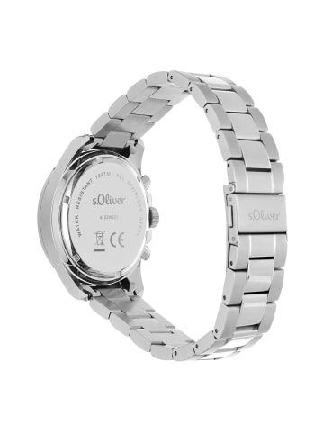 s.Oliver Armbanduhr Modern & Zeitlos in silber