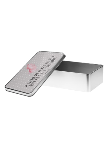 Mr. & Mrs. Panda Metalldose Axolotl Tanzen mit Spruch in Grau Pastell