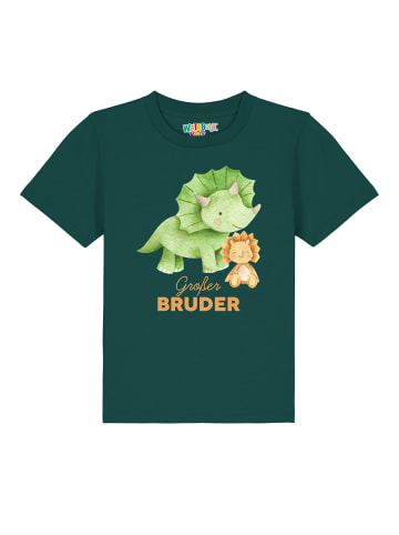 wat? Apparel T-Shirt Dinosaurier 07 Großer Bruder in Dunkelgrün