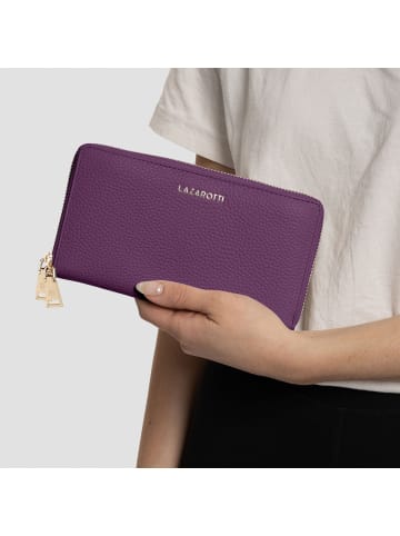 Lazarotti Bologna Leather Geldbörse RFID Schutz Leder 20 cm in purple