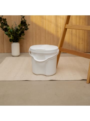 Rotho Babydesign Geruchsdichter Windelbehälter mit Deckel – 10L, hygienisch in Weiß