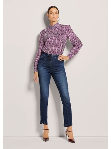 MADELEINE Five-Pocket-Hose mit schrägem Beinsaum in blue