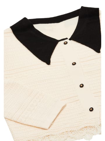 NAEMI Damen Cardigan in Wollweiss