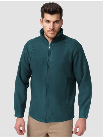 Arizona-Shopping Fleece Jacke Full Zip Sweatshirt Übergangsjacke ohne Kapuze in Petrol