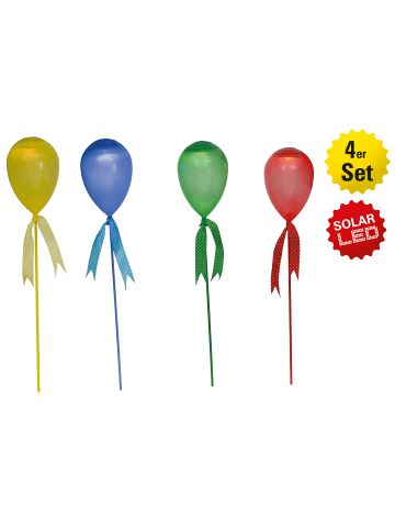 näve LED Deko-Solar "Ballon" 4er Set in Bunt