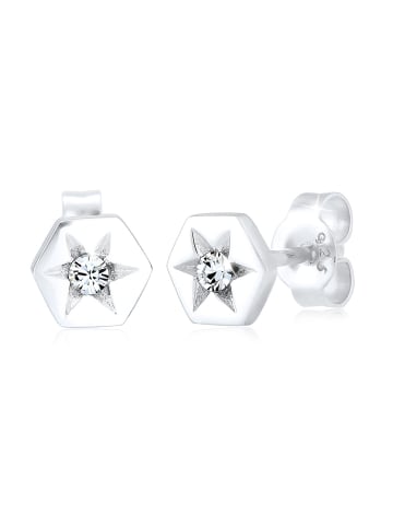 Elli Ohrringe 925 Sterling Silber Astro, Hexagon, Sterne, Stern in Silber
