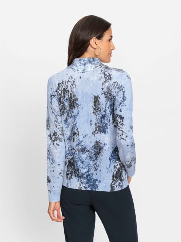 WITT WEIDEN Feinstrickpullover in eisblau-bedruckt