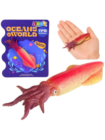 Wisam® Tintenfisch-Gummifigur, dehnbar, realistisches Meerestier, 14 cm