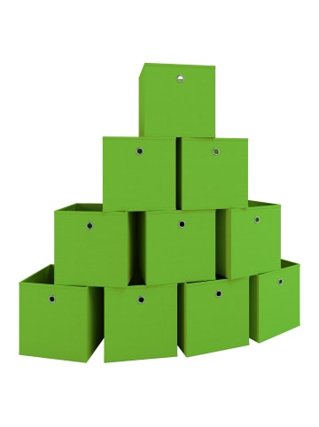 VCM  10er Set Faltbox Klappbox Aufbewahrungsbox Boxas in Grün
