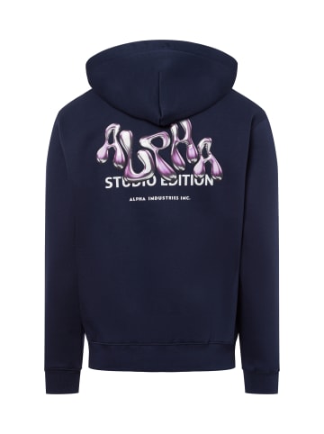 Alpha Industries Kapuzenpullover Studio Edition in marine - 0002