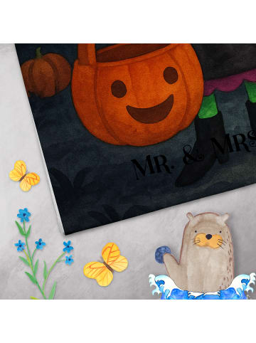 Mr. & Mrs. Panda Gästehandtuch Maus Hexe Design ohne Spruch in Weiß