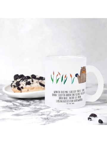 Mr. & Mrs. Panda Teetasse Otter Stein mit Spruch in Transparent