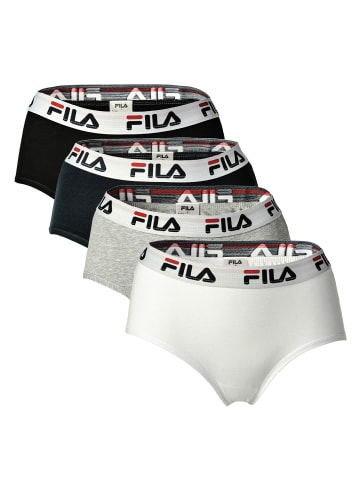 Fila Panty 4er Pack in Weiß/Schwarz/Grau/Marine