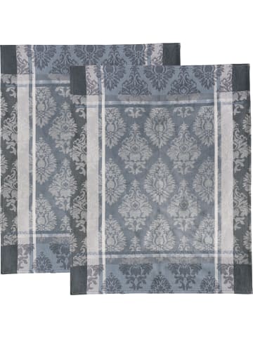Erwin Müller Jacquard, Halbleinen, Leinen / Halbleinen Geschirrtuch 2er-Pack in grau