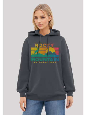F4NT4STIC Hoodie US National Parks Rocky Mountain Sunset in off black