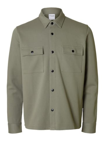 Selected Langarmhemd in vetiver