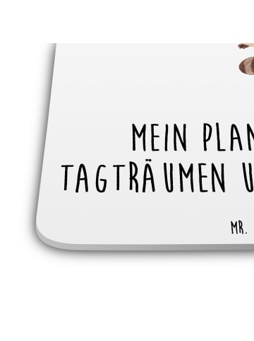 Mr. & Mrs. Panda Glasuntersetzer Waschbär mit Spruch in Weiß