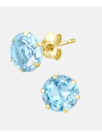 Vanlere Ohrstecker aus 375 Gelbgold mit Topas