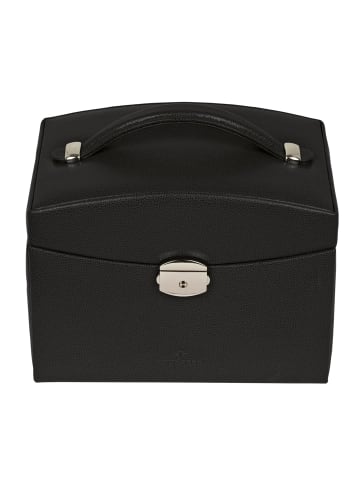 Windrose Beluga Schmuckkasten Leder 21.5 cm in schwarz