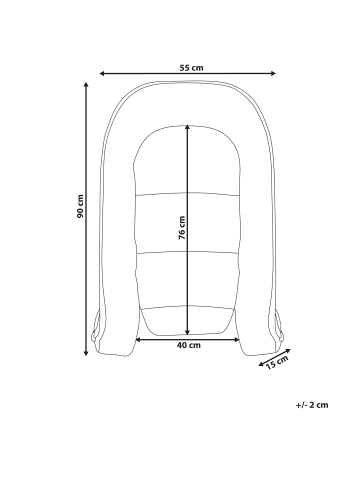 Beliani Babynest EREB in Grün/Weiß - (W) 55 x (H) 15 x (L) 90 cm