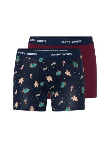 Happy Shorts Boxershorts in marine bordeaux - 0001