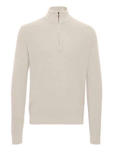 BLEND Warmer Strickpullover mit halbem Reißverschluss BHCodford in Beige
