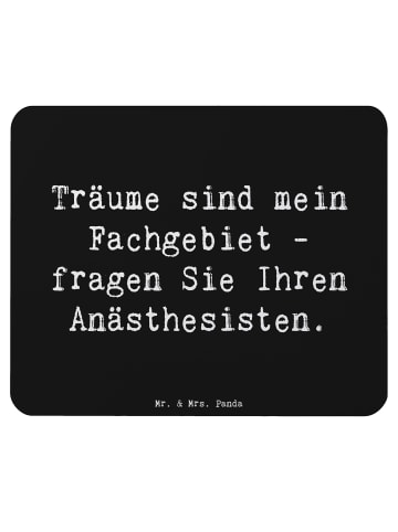 Mr. & Mrs. Panda Mousepad Spruch Anästhesist Träume mit Spruch in Schwarz