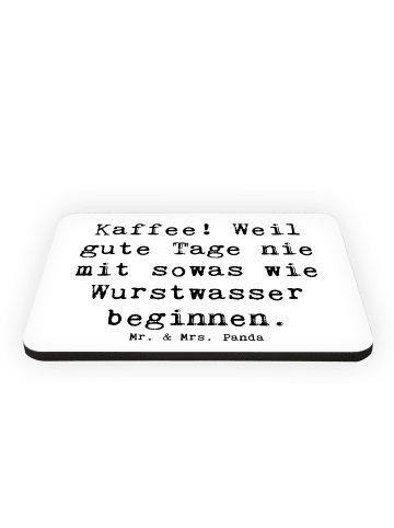 Mr. & Mrs. Panda Kühlschrankmagnet Spruch Freude am Kaffee mit S... in Weiß