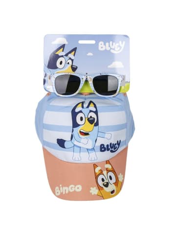 COFI 1453 Bluey Kinder-Set Cap & Sonnenbrille 51 cm mit UV-Schutz in Mehrfarbig
