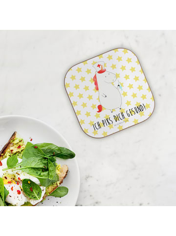 Mr. & Mrs. Panda Untersetzer für Gläser Einhorn Krankenschwester... in Weiß