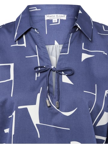 Marie Lund Blusenshirt in indigo ecru - 0006