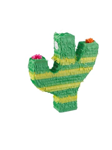 relaxdays 2 x Pinata Kaktus in Grün/Gelb