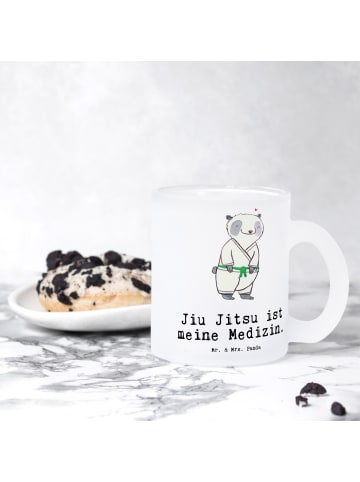 Mr. & Mrs. Panda Kaffeebecher Panda Jiu Jitsu mit Spruch in Transparent