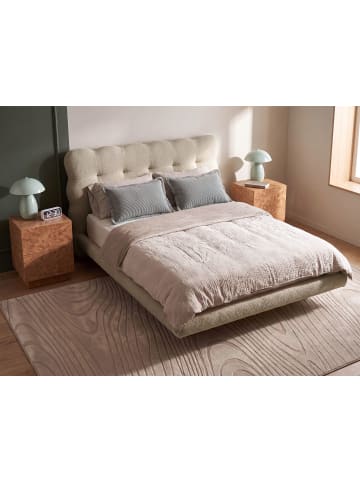 Beliani 2-tlg Doppelbett SOULISSE in Beige/Schwarz