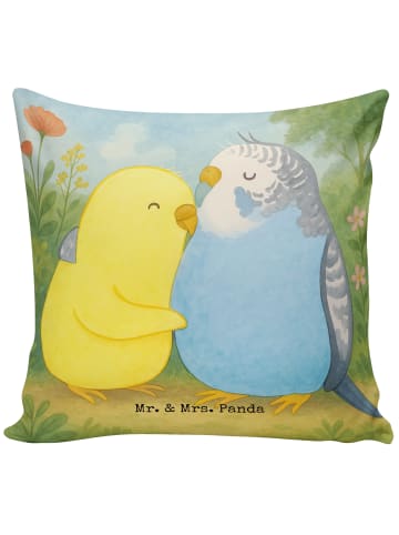 Mr. & Mrs. Panda zierkissen 40x40 Wellensittich Liebe Design ohn... in Weiß