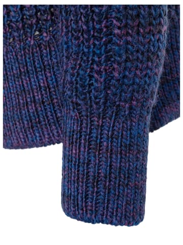 More & More Grobstrickpullover in purple melange knit