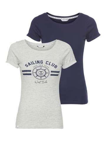 Delmao T-Shirt in grau-Marine