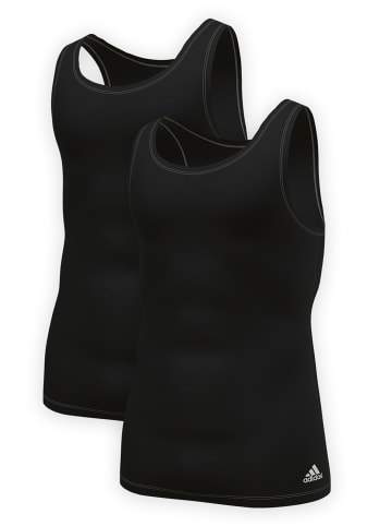 Adidas Sportswear Unterhemd / Tanktop Active Flex Cotton 3 Stripes in Schwarz