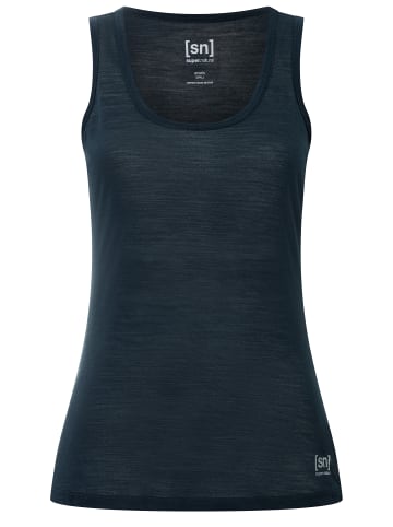 super.natural Merino Tanktop in blau