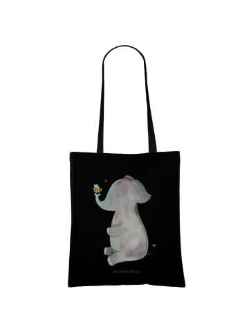 Mr. & Mrs. Panda Shopping Tasche Elefant Biene ohne Spruch in Schwarz