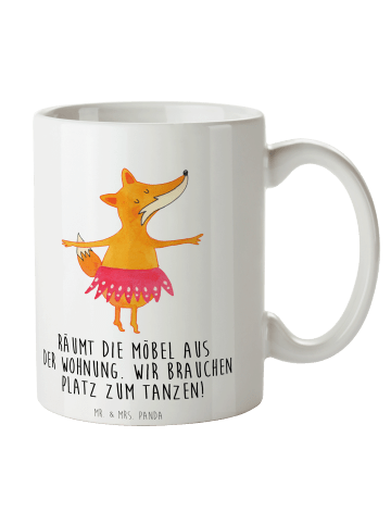 Mr. & Mrs. Panda Tasse Fuchs Ballerina mit Spruch in Weiß