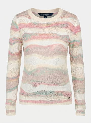 KOROSHI Gestreifter, strukturierter strickpullover fÃ¼r frauen in bunt