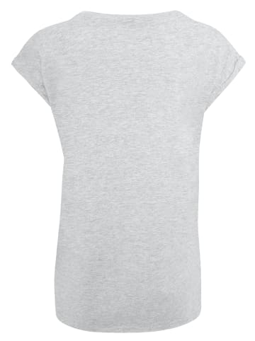 F4NT4STIC Extended Shoulder T-Shirt Tis The Season Tree Cocoa in grau meliert